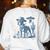 Boston Terrier UFO Cowboy Dog Dog Mom Dog Dad Alien Dog Women's Sweatshirt Back Print White