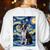 Boston Terrier Van Gogh Starry Night Women's Sweatshirt Back Print White