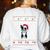 Boston Terrier Wearing Santa Hat Ugly Xmas Dog Lovers Women's Sweatshirt Back Print White