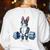 Boston Terrier Weightlifting Deadlift Men Fitness Gym Women's Sweatshirt Back Print White