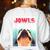 Boston Terriers Jowls Dog Mom Dog Dad Women's Sweatshirt Back Print White