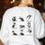 Boston Terriers Yoga Women's Sweatshirt Back Print White