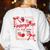 Bow Strawberry Kindergarten Is My Jam Teacher Kinder Team Women's Sweatshirt Back Print White