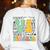 Braille Teacher Of The Visually Impaired Groovy VI Teacher Women's Sweatshirt Back Print White Braille Teacher Of The Visually Impaired Groovy VI Teacher Women's Sweatshirt Back Print White