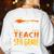 My Broom Broke So Now I Teach 5th Grade Halloween Teacher Women's Sweatshirt Back Print White My Broom Broke So Now I Teach 5th Grade Halloween Teacher Women's Sweatshirt Back Print White