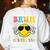 Bruh It's Fri-Yay Friday Weekend Smile Face Teacher Student Women's Sweatshirt Back Print White Bruh It's Fri-Yay Friday Weekend Smile Face Teacher Student Women's Sweatshirt Back Print White
