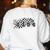 Bulldogs School Spirit Bulldog Pride Checkered Teacher Women's Sweatshirt Back Print White Bulldogs School Spirit Bulldog Pride Checkered Teacher Women's Sweatshirt Back Print White