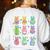 Bunny Reading Books Easter Day Librarian Teacher Book Women's Sweatshirt Back Print White