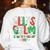 All Calm Said No Teacher Teacher Christmas Lights Women's Sweatshirt Back Print White All Calm Said No Teacher Teacher Christmas Lights Women's Sweatshirt Back Print White