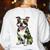 Camo Boston Terrier Pet Owner Camouflage Dog Lover Women's Sweatshirt Back Print White