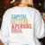 Capital Letters And Periods Bruh Teacher Women's Sweatshirt Back Print White Capital Letters And Periods Bruh Teacher Women's Sweatshirt Back Print White