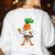 Carrate Karate Carrot Student Teacher Trainee Trainor Women's Sweatshirt Back Print White