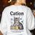 Cation Shirt Cat Science Chemistry Teacher Chemist Pun Women's Sweatshirt Back Print White