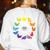 Chicken Themed Color Wheel Educational Art Teacher Artist Men Women Girls Kids Women's Sweatshirt Back Print White