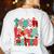 Christmas Coquette Bow Teacher Teach Love Inspire Women's Sweatshirt Back Print White Christmas Coquette Bow Teacher Teach Love Inspire Women's Sweatshirt Back Print White
