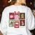 Christmas Teacher Stamps Women's Sweatshirt Back Print White