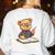 Classroom Fun With Teddy Bear Teacher Women's Sweatshirt Back Print White Classroom Fun With Teddy Bear Teacher Women's Sweatshirt Back Print White