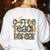 Coffee Teach Repeat Leopard Print Back To School Teachers Women's Sweatshirt Back Print White
