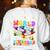 Color The World With Kindness Crayon Positivity Teacher Women's Sweatshirt Back Print White Color The World With Kindness Crayon Positivity Teacher Women's Sweatshirt Back Print White