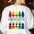 Colorful Crayon Kindergarten Team Tee For Teachers Students Men Women Kids Women's Sweatshirt Back Print White