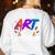 Cool Art For Men Women Art Teacher Artist Painter Superpower Women's Sweatshirt Back Print White Cool Art For Men Women Art Teacher Artist Painter Superpower Women's Sweatshirt Back Print White