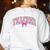 Coquette Bow Back To School First Day Teacher Women's Sweatshirt Back Print White Coquette Bow Back To School First Day Teacher Women's Sweatshirt Back Print White