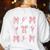 Coquette Bow Ballet Dance Teacher Coquette Women Dancing Women's Sweatshirt Back Print White Coquette Bow Ballet Dance Teacher Coquette Women Dancing Women's Sweatshirt Back Print White