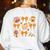 Coquette Bow Teacher Thanksgiving Fall Autumn Girls Women Women's Sweatshirt Back Print White