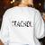 Cow Print For Elementary School First Grade Teachers Women's Sweatshirt Back Print White Cow Print For Elementary School First Grade Teachers Women's Sweatshirt Back Print White