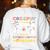 Creepin It Real With Kindergarten Monsters Halloween Teacher Women's Sweatshirt Back Print White Creepin It Real With Kindergarten Monsters Halloween Teacher Women's Sweatshirt Back Print White