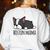 Cute Boston Terrier Boston Mama Women's Sweatshirt Back Print White