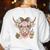 Cute Floral Highland Cow Back To School For Women Teacher Women's Sweatshirt Back Print White Cute Floral Highland Cow Back To School For Women Teacher Women's Sweatshirt Back Print White