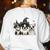 Cute Halloween Boston Terrier Dogs Witch Hat Ghost Dog For Men Women Kids Women's Sweatshirt Back Print White