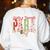 Cute Santas Favorite Para Christmas Paraprofessional Teacher Women's Sweatshirt Back Print White Cute Santas Favorite Para Christmas Paraprofessional Teacher Women's Sweatshirt Back Print White