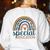 Cute Special Education Leopard Print SPED Teacher Idea Women's Sweatshirt Back Print White Cute Special Education Leopard Print SPED Teacher Idea Women's Sweatshirt Back Print White