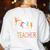 Dance Teacher Appreciation Back To School Dance Teacher Women's Sweatshirt Back Print White