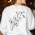 Dandelion Boston Terrier Flower Floral Bostie Tree Women's Sweatshirt Back Print White