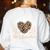 Daycare Provider Teacher Childcare Worker Leopard Heart Fun Women's Sweatshirt Back Print White