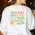 Dinosaurs Didnt Read Book Lover Boys Kids Teacher Women's Sweatshirt Back Print White