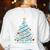 DNA Helix Christmas Tree Scientist Biology Science Teacher Women's Sweatshirt Back Print White