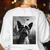 Dog Mom Dad Alien Selfie Boston Terrier UFO For Men Women Women's Sweatshirt Back Print White