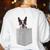 Dog In Your Pocket Boston Terrier For Men Women Girls Kids Women's Sweatshirt Back Print White