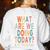 What Are We Doing Today PE Teacher Women's Sweatshirt Back Print White