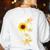Dragonfly Sunflower Teacher Growth Mindset Choose To Shine Women's Sweatshirt Back Print White Dragonfly Sunflower Teacher Growth Mindset Choose To Shine Women's Sweatshirt Back Print White