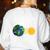 Earth Rotation Earth Day Science Teacher Kids Women Women's Sweatshirt Back Print White
