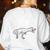 Lets Eat Kids Punctuation Saves Lives Dino Teacher Men Women's Sweatshirt Back Print White