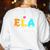 ELA Squad Teacher Back To School English Language Arts Women's Sweatshirt Back Print White ELA Squad Teacher Back To School English Language Arts Women's Sweatshirt Back Print White