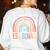 ESL Squad Teacher Crew Team Back To School English Rainbow Women's Sweatshirt Back Print White