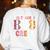 ESL Teacher Boo Crew Halloween Costume Women's Sweatshirt Back Print White ESL Teacher Boo Crew Halloween Costume Women's Sweatshirt Back Print White