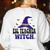 ESL Teacher Witch Halloween Matching Group Costume Women's Sweatshirt Back Print White ESL Teacher Witch Halloween Matching Group Costume Women's Sweatshirt Back Print White